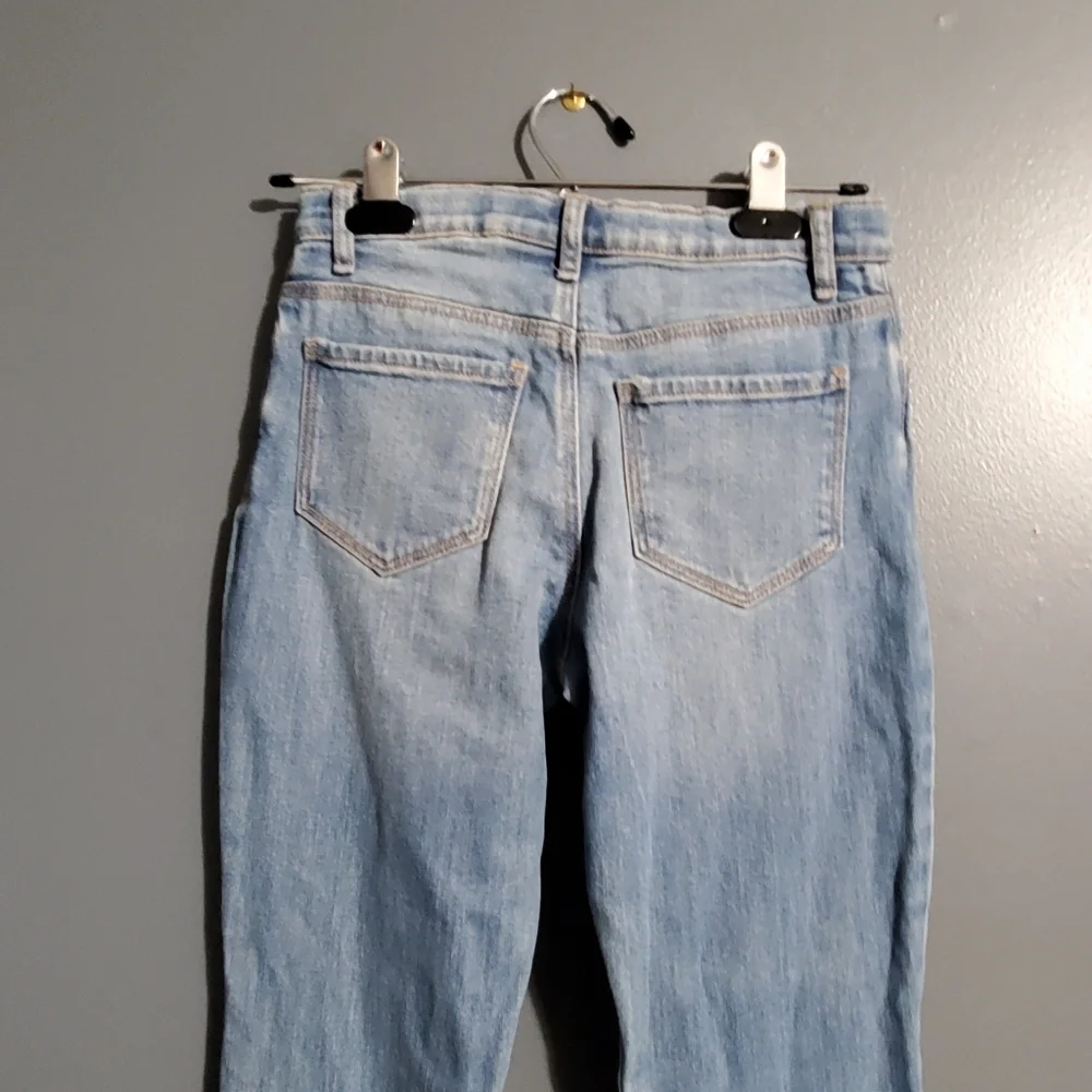 OshKosh B'gosh Blue Flare Girls Jeans High Adj Waist Light Wash Size 12